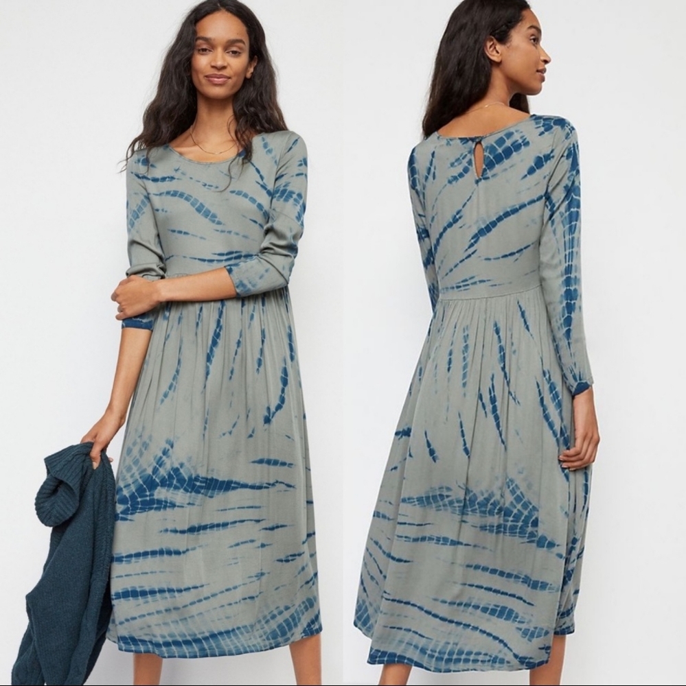 Anthropology DOLAN Eliska Tie Dye Midi Dress